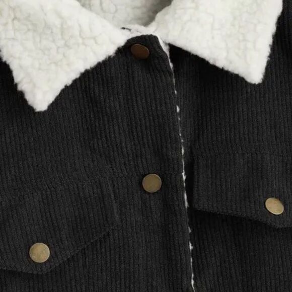 𝅺⭐️nwt ZAFUL Fuzzy Corduroy Jacket⭐️ - Picture 4 of 5